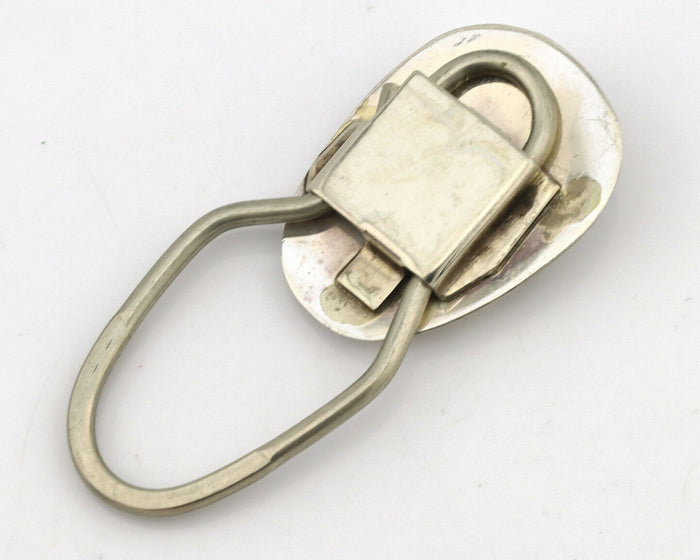 Navajo Key Chain .925 Silver Hand Stamped Native American Artist C.80s