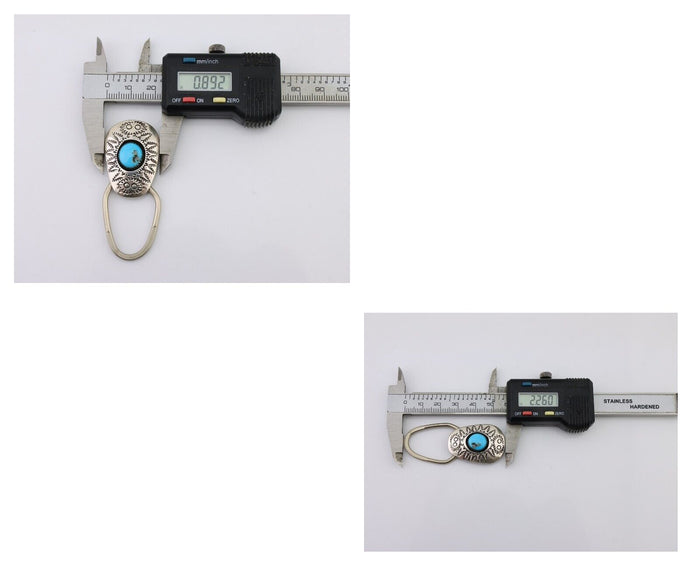 Navajo Key Chain .925 Silver Hand Stamped Native Artist C.80s