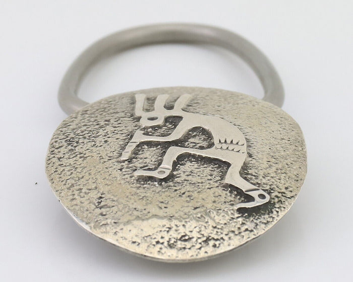 Navajo Kokopelli Hourse Key Chain .925 Silver Handmade Signed Richard Begay C80s