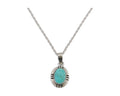 Navajo Necklace 925 Silver Natural Kingman Turquoise Native American C.80's