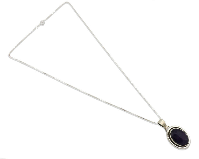 Navajo Necklace .925 Silver Natural Sugilite Apache Manufacturing C.80's
