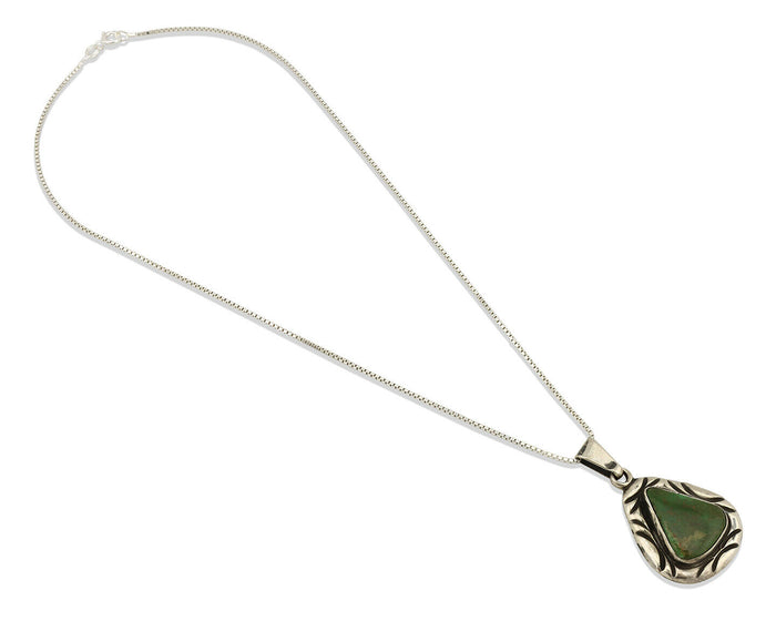 Navajo Necklace .925 Silver Royston Turquoise Signed C Montoya C.1980's