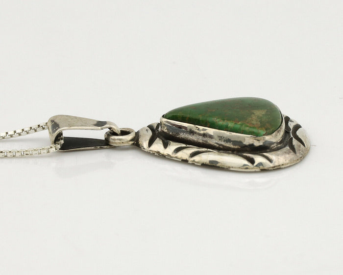 Navajo Necklace .925 Silver Royston Turquoise Signed C Montoya C.1980's