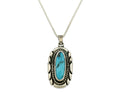Navajo Necklace .925 Silver Sleeping Beauty Turquoise Signed M Montoya C.80's