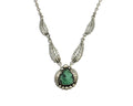 Navajo Necklace 925 Silver Spiderweb Turquoise Artist Signed C Montoya C.80's