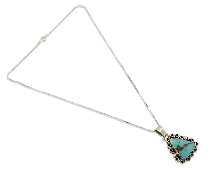 Navajo Pendant .925 Silver Bisbee Turquoise Artist Signed Gecko C.80's