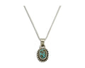 Navajo Pendant 925 Silver Natural Blue Turquoise Native Artist C.2008