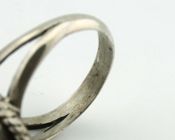 Navajo Ring .925 Silver Arizona Turquoise Native American Artist Handmade C.80's