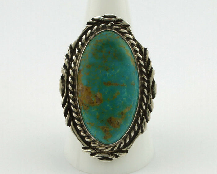 Navajo Ring .925 Silver Blue Southwest Turquoise Artist Billy Eagle C.80's