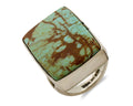 Navajo Ring .925 Silver Kingman Turquoise Artist Signed Gecko C.80's