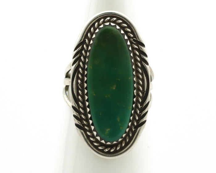 Navajo Ring .925 Silver Kingman Turquoise Native American Artist C.80's