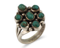 Navajo Ring .925 Silver Natural Blue Turquoise Artist Signed LP C.80's