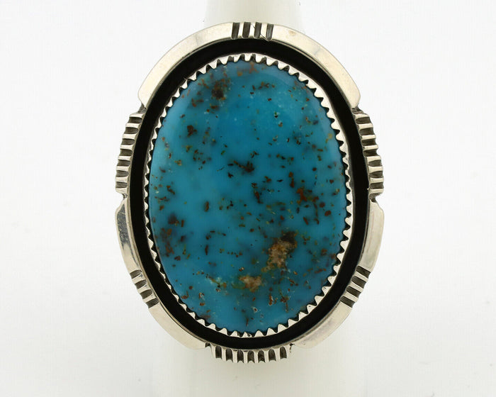 Navajo Ring 925 Silver Natural Southwest Turquoise Signed William Denetdale C80s