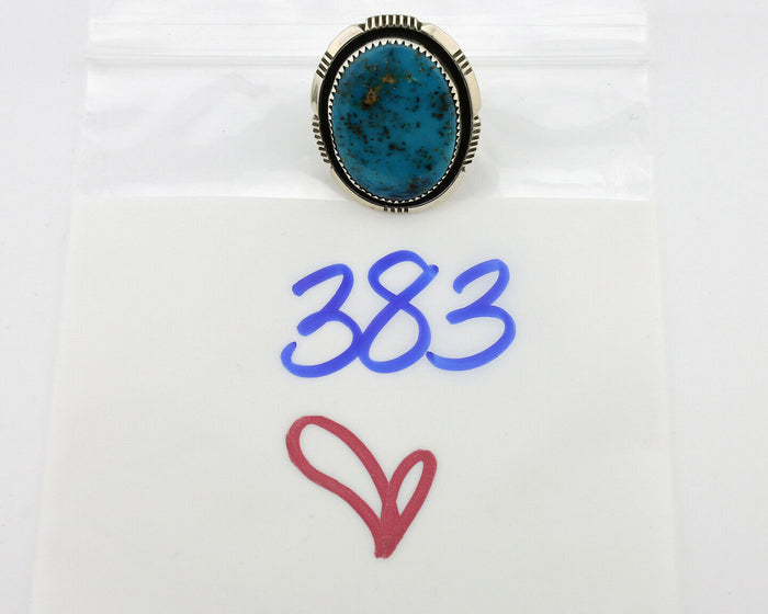 Navajo Ring 925 Silver Natural Southwest Turquoise Signed William Denetdale C80s