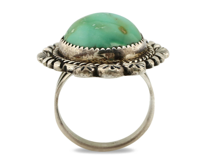 Navajo Ring .925 Silver Royston Turquoise Native American Artist C.80's