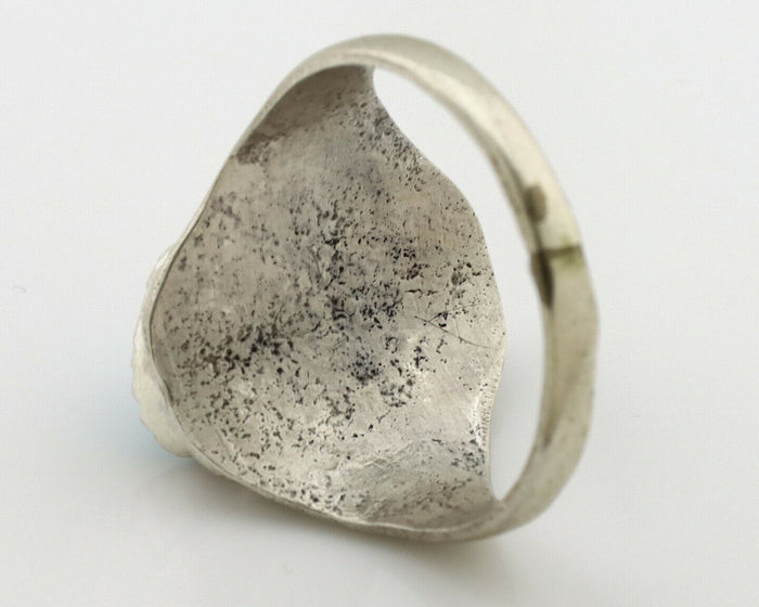 Navajo Ring .925 Silver Sleeping Beauty Turquoise Native Artist C.1980's