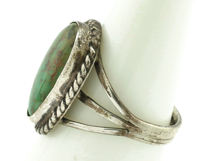 Navajo Ring 925 Silver Turq Mtn Turquoise Native American Artist C.80's