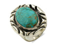 Navajo Ring 925 Silver Turquoise Mountain Artist Signed C Montoya C.80's