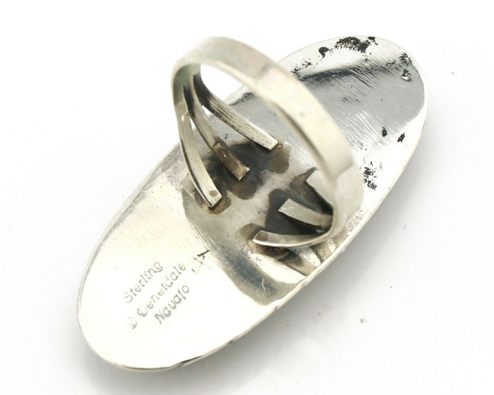 Navajo Ring .925 Silver Turquoise Mountain Artist William Denetdale C.80's
