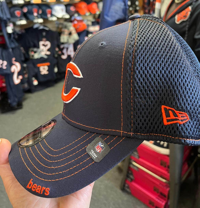 New Era Men's Chicago Bears 39Thirty Neoflex Navy Stretch Fit Hat