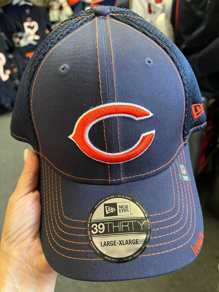 New Era Men's Chicago Bears 39Thirty Neoflex Navy Stretch Fit Hat