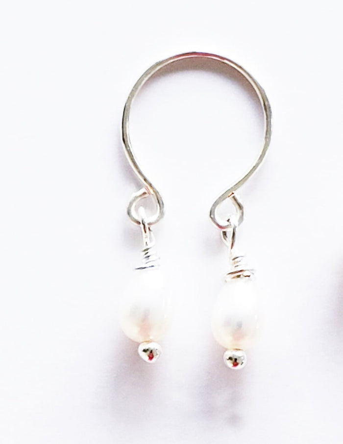 Nipple Rings Non Piercing with Pearl Dangles