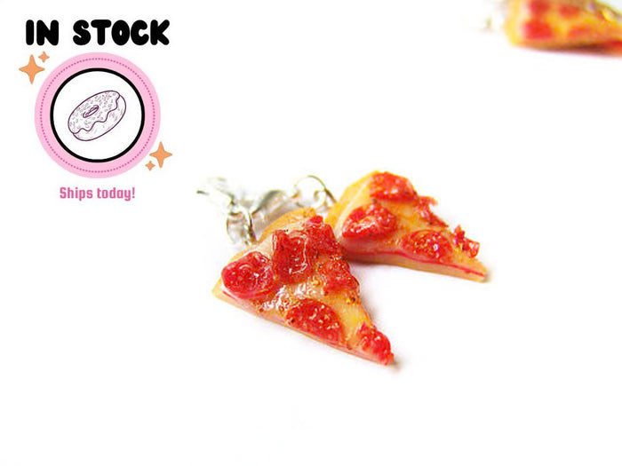 Pepperoni Pizza Charm, In Stock!