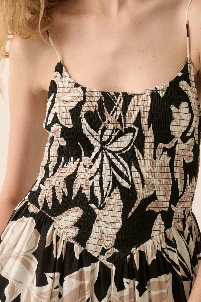 Private Island Tropical Smocked Wide-Leg Jumpsuit - ShopPromesa