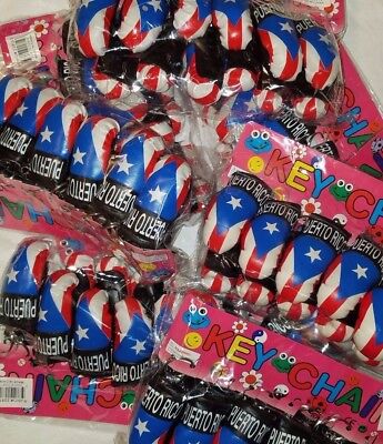 Puerto Rico Boxing Glove Keychain 3"x1" in - DOZEN PACK