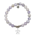 Purple Turquoise Gemstone Bracelet with Mom Star Sterling Silver Charm