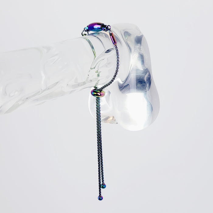 Rainbow Stainless Steel Penis Noose, Cock Bracelet
