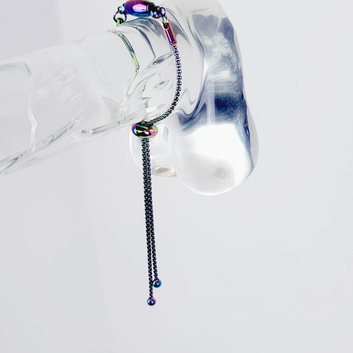 Rainbow Stainless Steel Penis Noose, Cock Bracelet