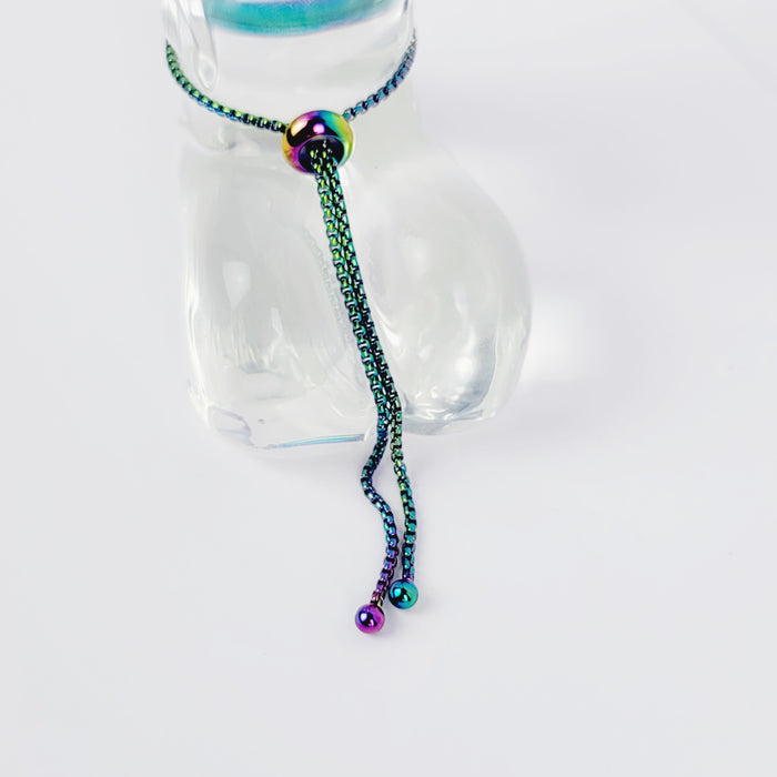 Rainbow Stainless Steel Penis Noose, Cock Bracelet