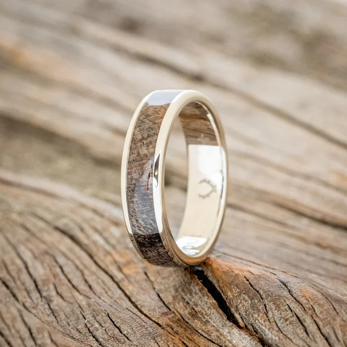 "Rainier" - Dark Maple Wood Wedding Ring - Titanium (6mm) - Size 10-Staghead Designs