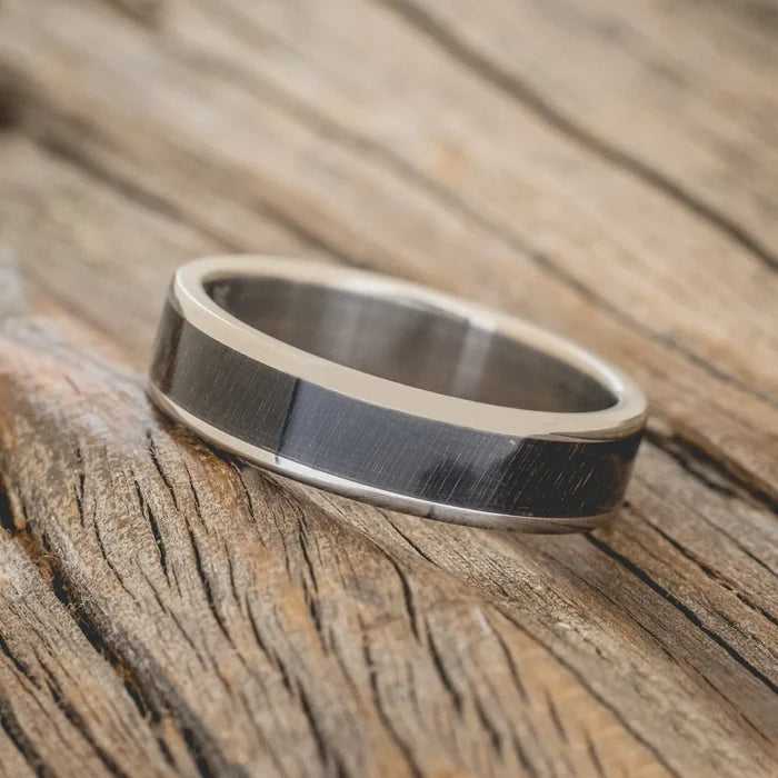 "Rainier" - Dark Maple Wood Wedding Ring - Titanium (6mm) - Size 10-Staghead Designs
