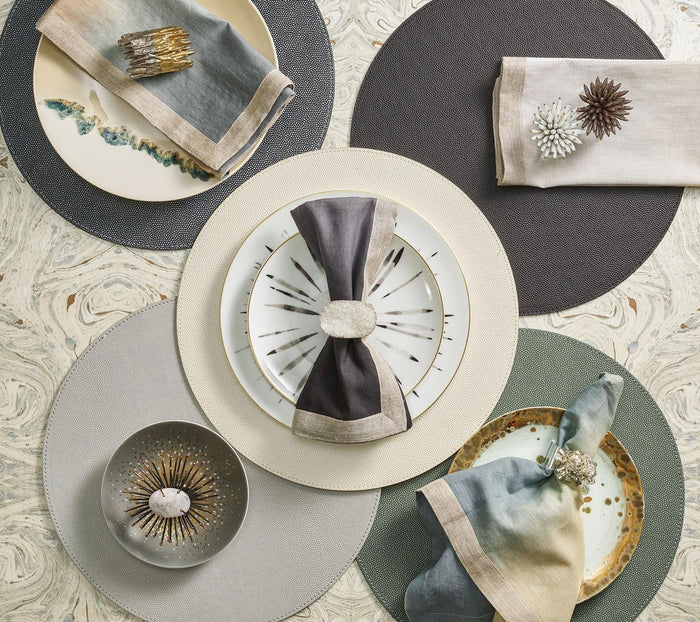 Shagreen Placemat in Pearl - Kim Seybert, Inc.
