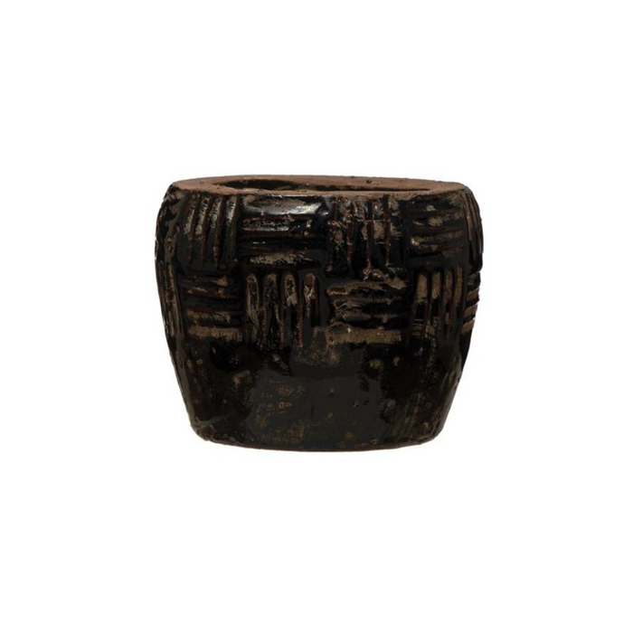 Smaller Embossed Terra-cotta Planter