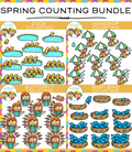 Spring Counting Clip Art Bundle