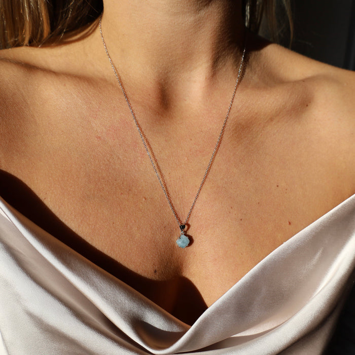 Tranquil Waters Silver Charm Necklace