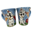 image of west highland terrier painted on ceramic dog mug by Debby Carman