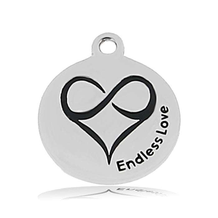 White Chalcedony Gemstone Bracelet with Endless Love Godmother Sterling Silver Charm