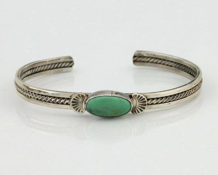 Women's Navajo .925 Silver Kingman Turquoise Artist Inca MFG Circa 1990's