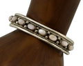 Women's Navajo Bracelet 925 Silver Natural Pink Mussel Native American Signed BB