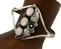 Women's Navajo Bracelet 925 Silver Natural Pink Mussel Native American Signed BB