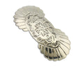 Women's Navajo Hair Clip Hand Stamped 925 Silver Artist Signed C Montoya C.80's