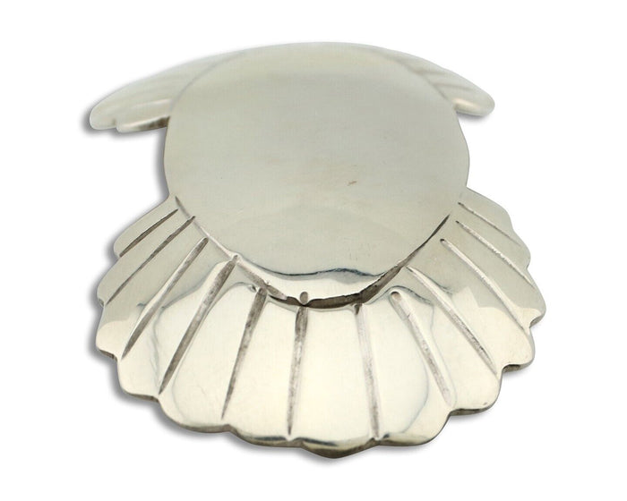 Women's Navajo Hair Clip Hand Stamped 925 Silver Artist Signed C Montoya C.80's